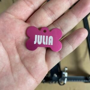 Placa para mascota grabada con láser